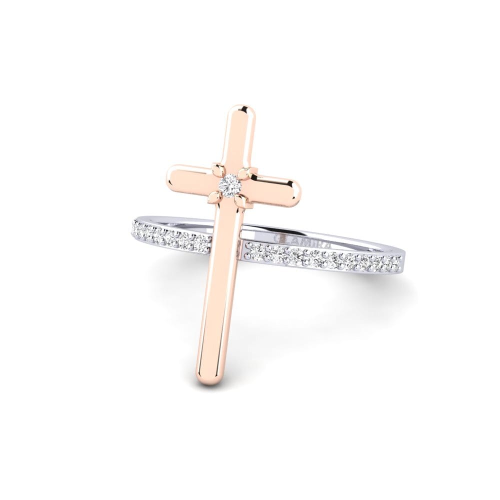 14ct White & Rose Gold Ring Quin