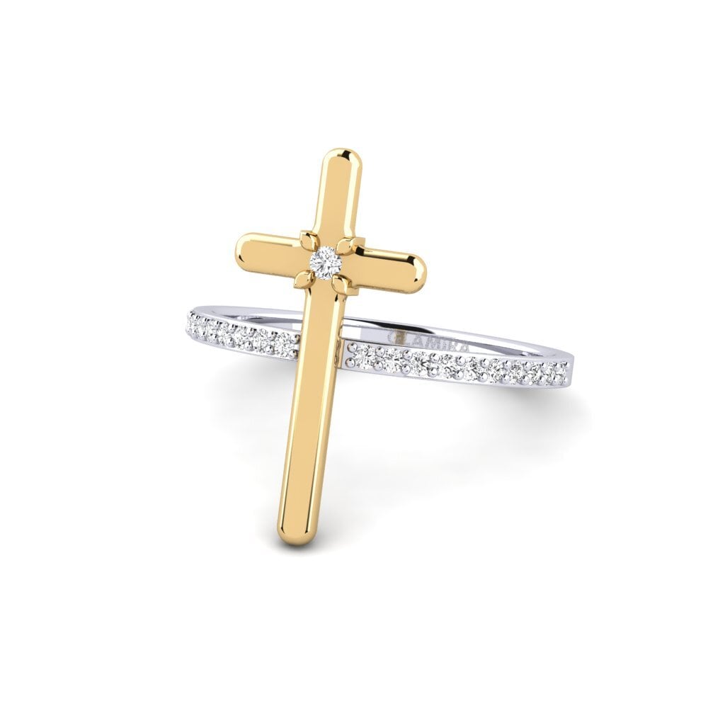 14ct White & Yellow Gold Ring Quin