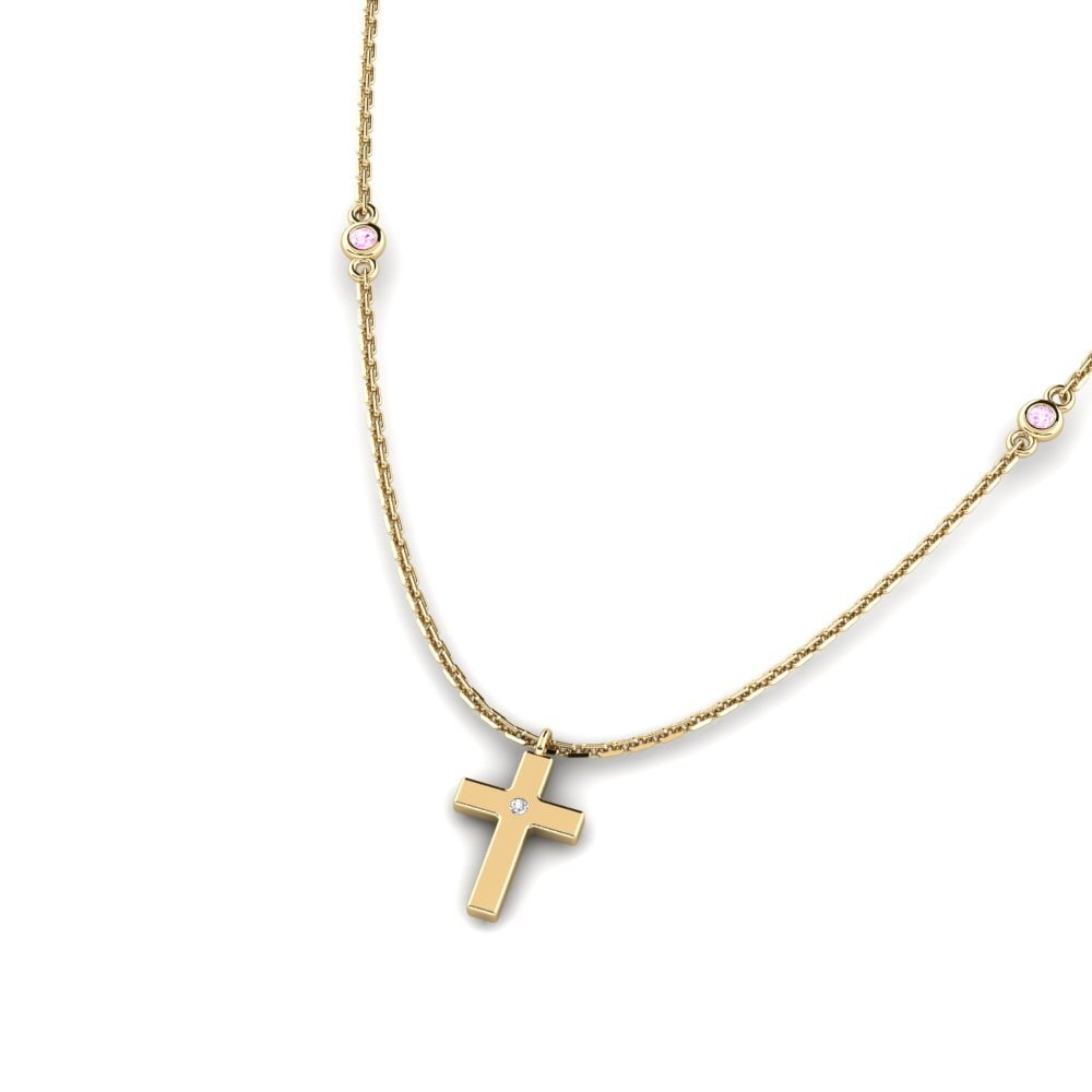 Zafiro Rosado Collar de Mujer Rayne