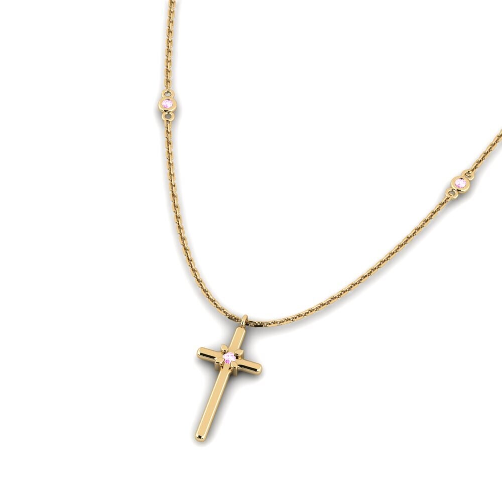 Zafiro Rosado Collar de Mujer Sare