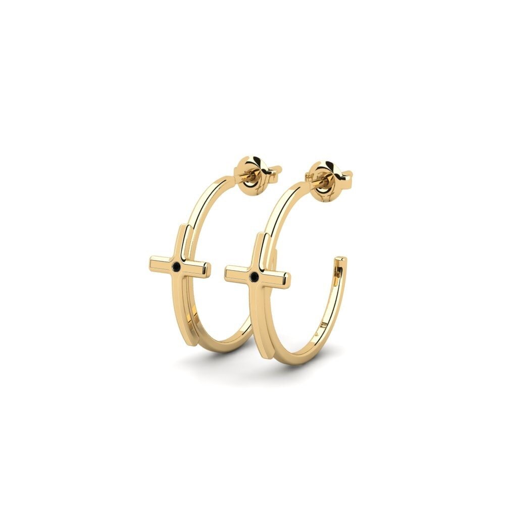 Onyx Noir Boucle d'oreille femme Selenia
