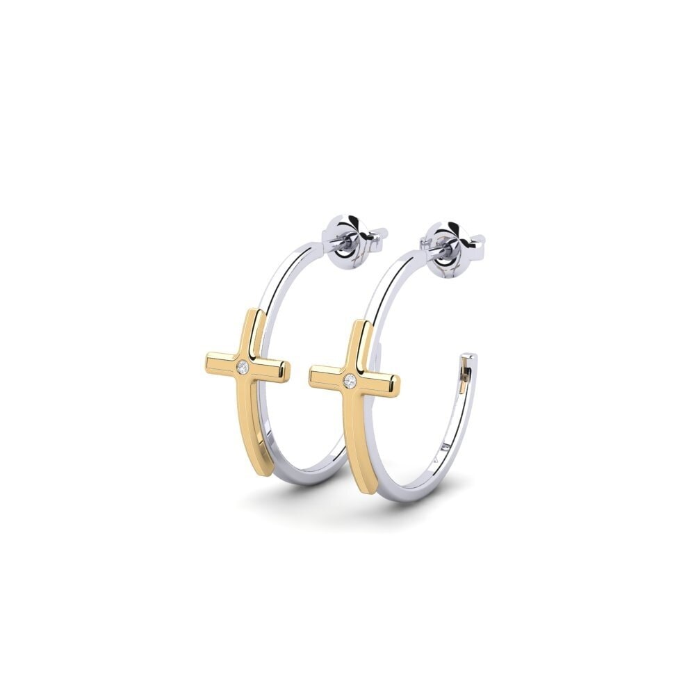 14ct White & Yellow Gold Women's Earring Selenia