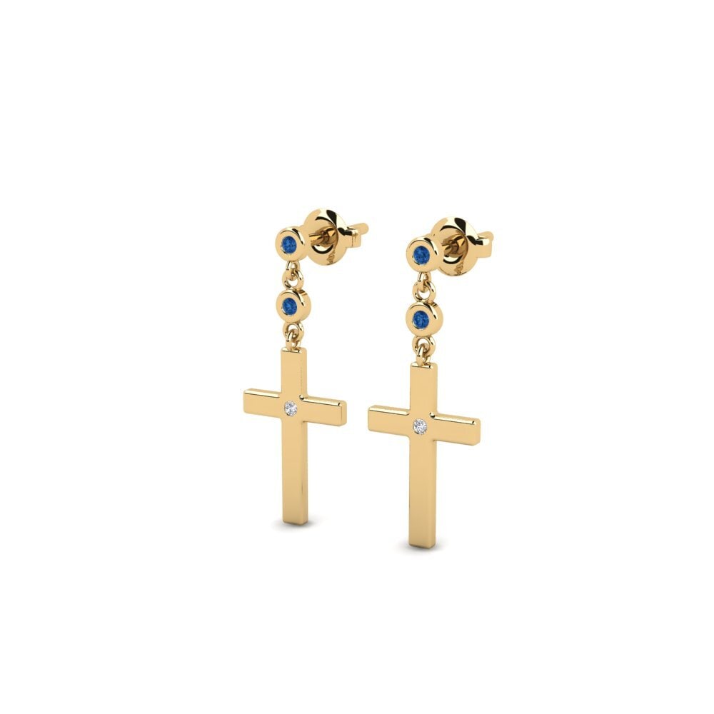 sapphire-zirconia Women's ต่างหู Sereneta