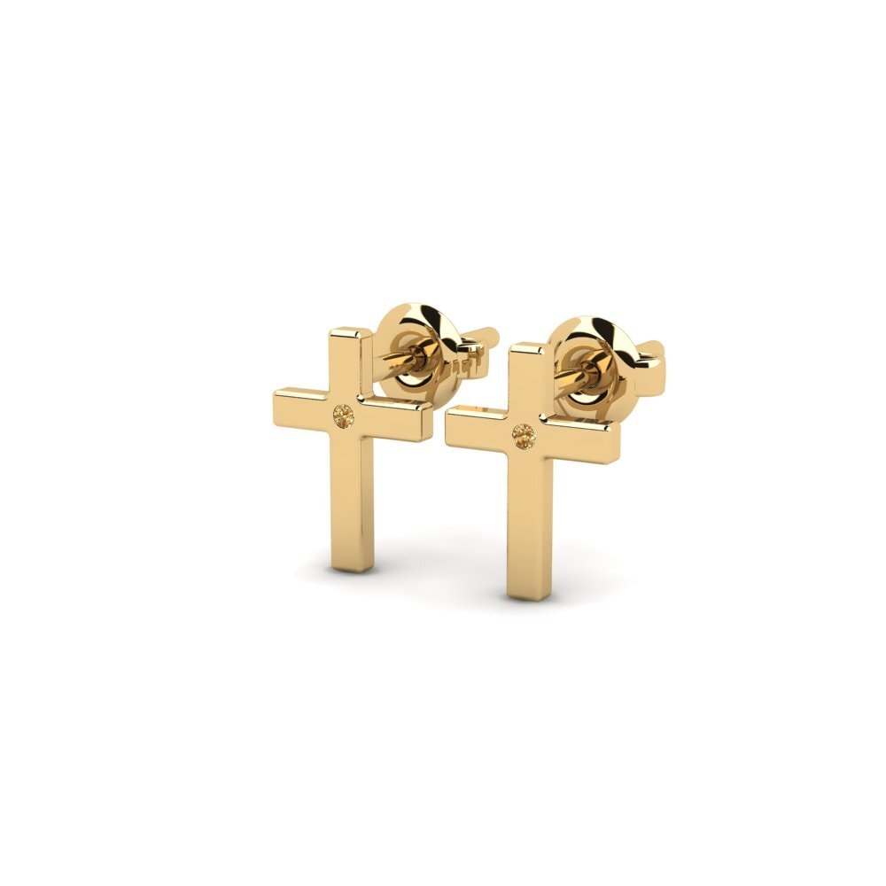 Brown Diamond Women's Earring Stanros