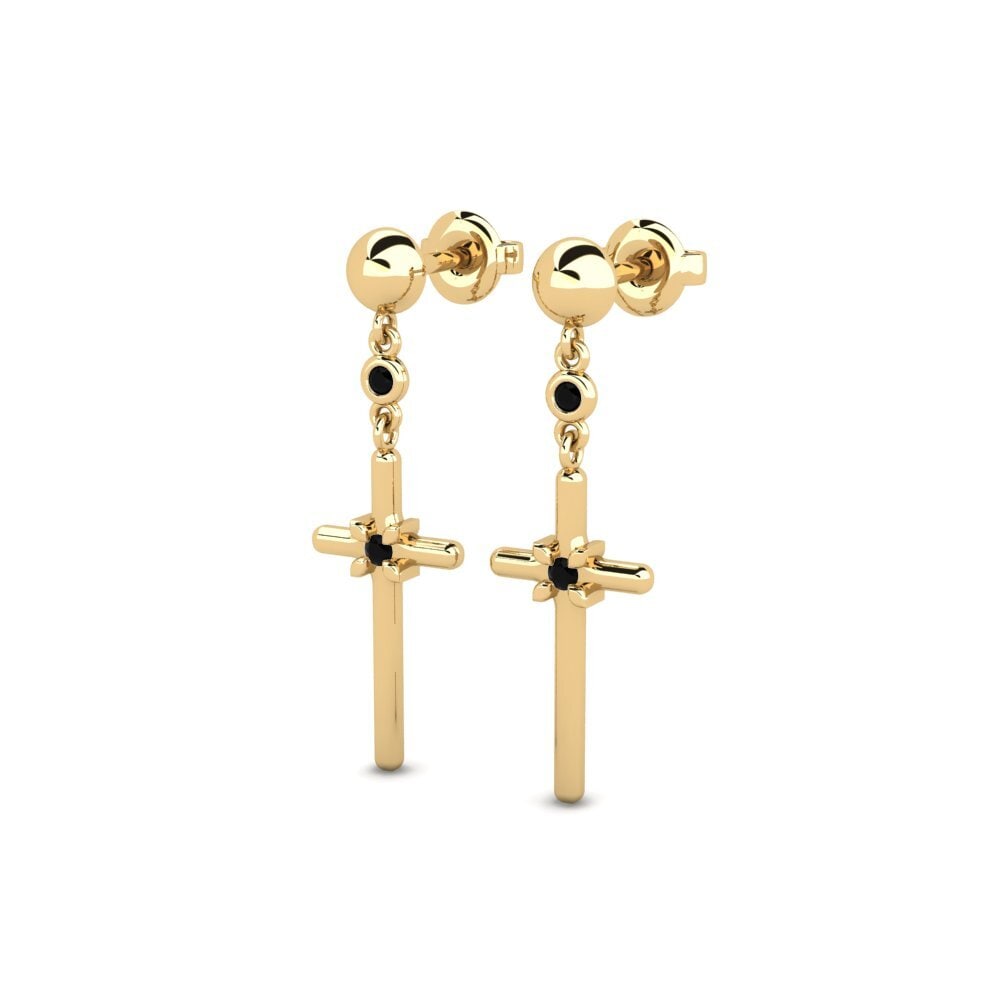 Onyx Noir Boucle d'oreille femme Tolvio