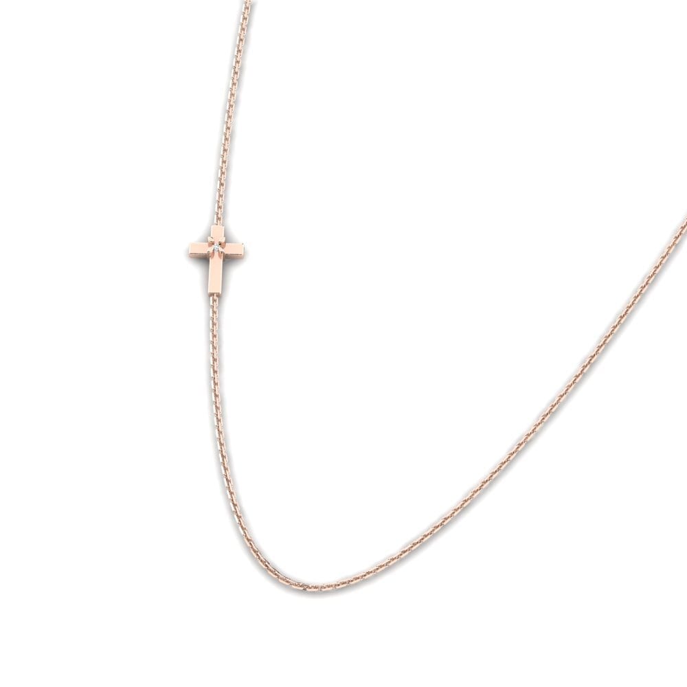 14k Oro Rosa Collar de Mujer Treysa