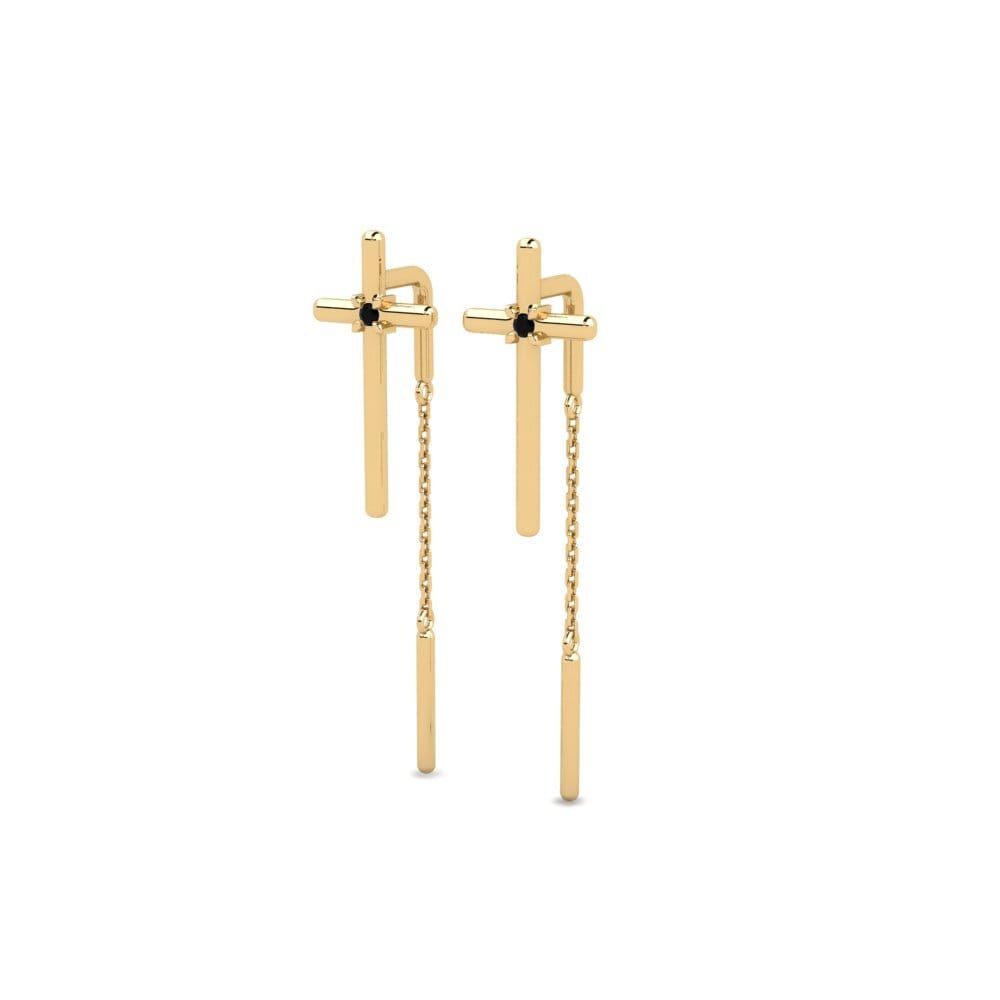 Onyx Noir Boucle d'oreille femme Ulysi