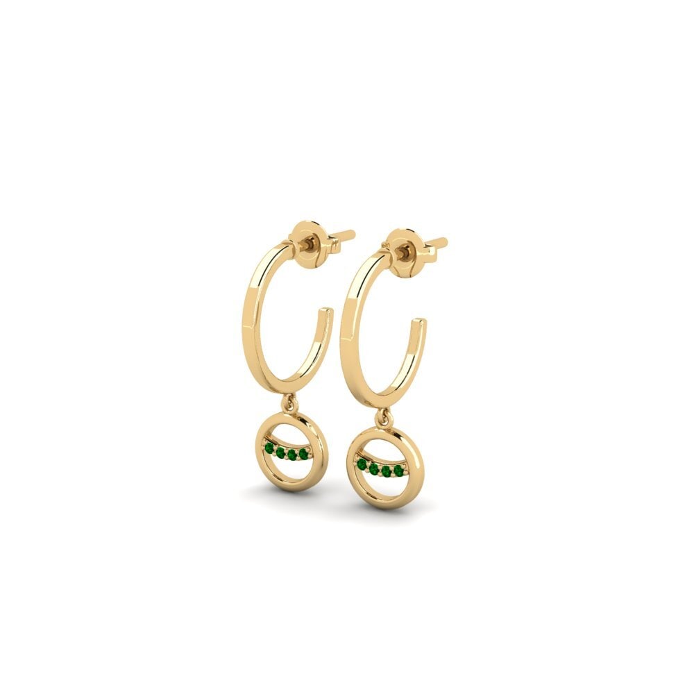 Zircônia Verde Brincos Feminino Amamihe