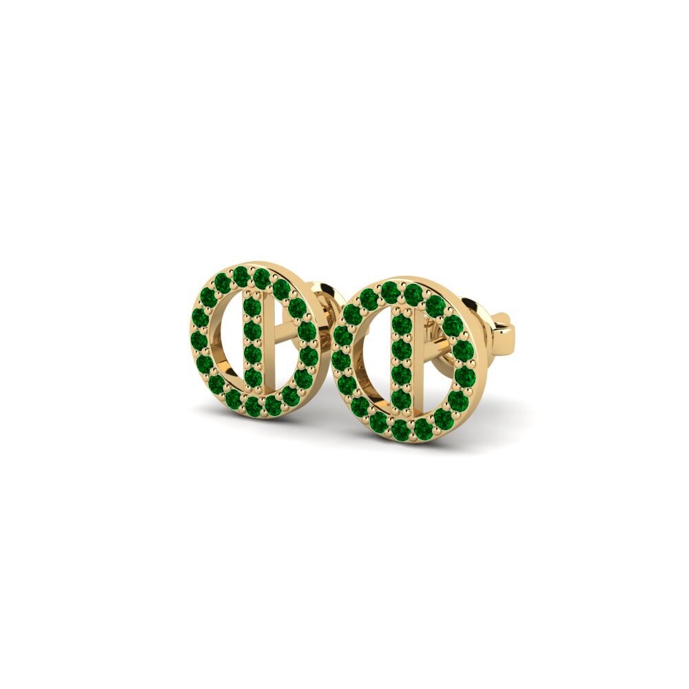 Zircônia Verde Brincos Feminino Atenka