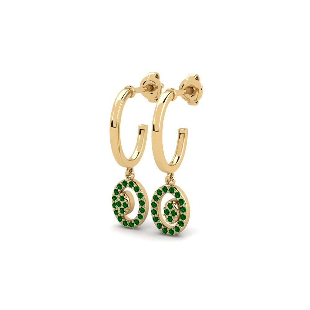 Zircônia Verde Brincos Feminino Berde