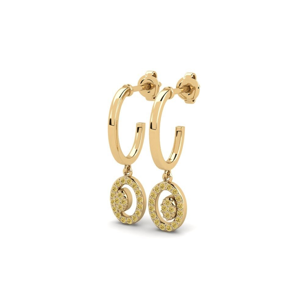 Diamante Amarillo Pendiente de mujer Berde