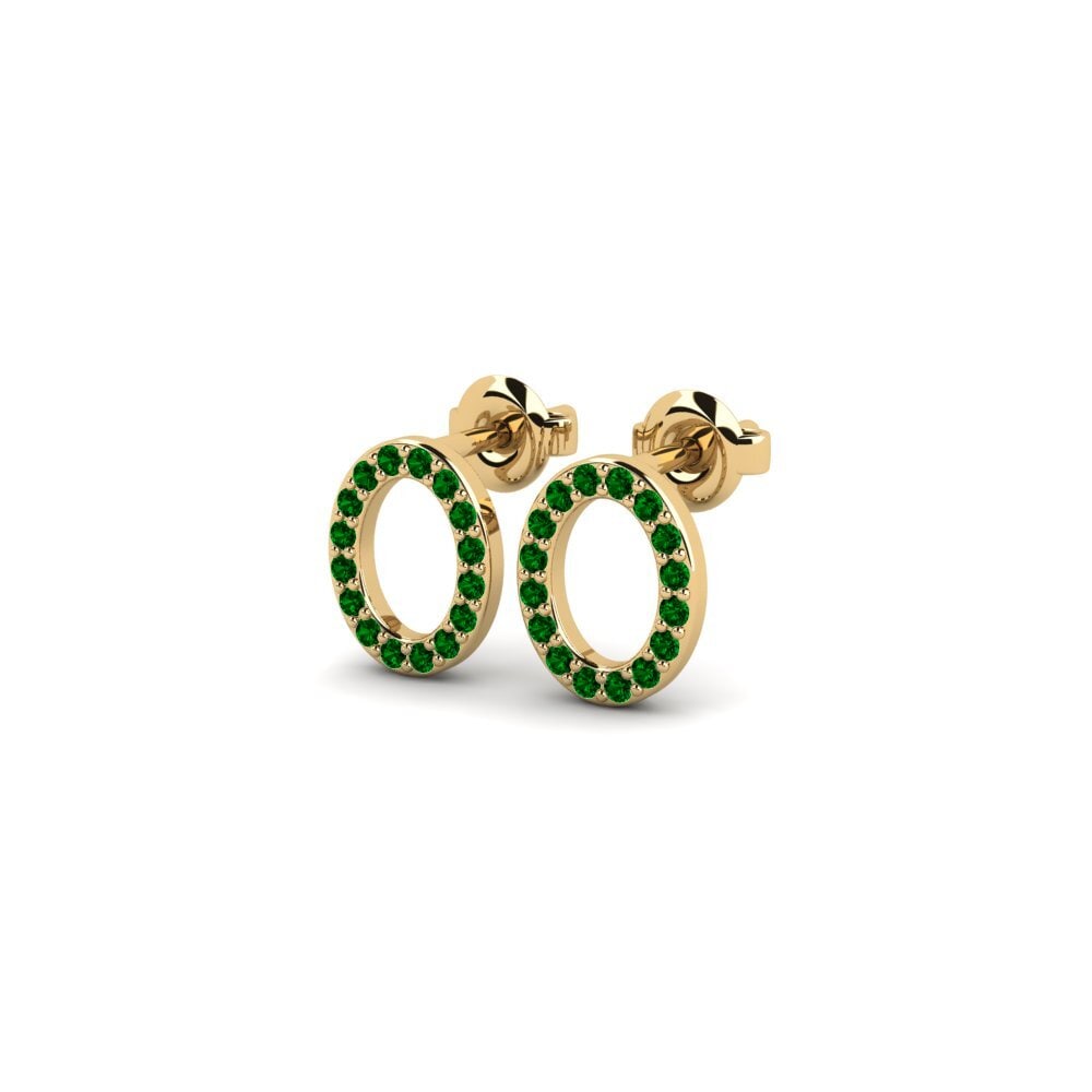 Zircônia Verde Brincos Feminino Biribila