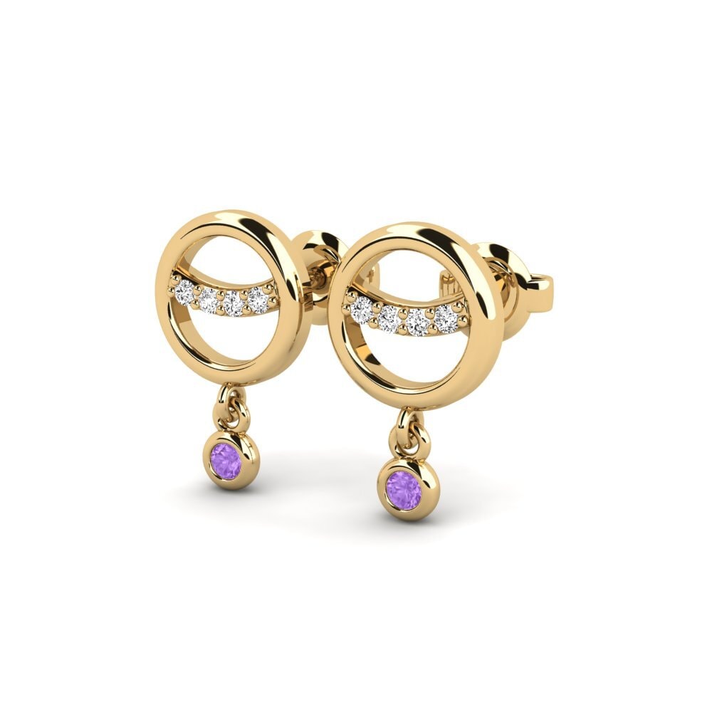 Amethyst Damen ohrring Burigihe