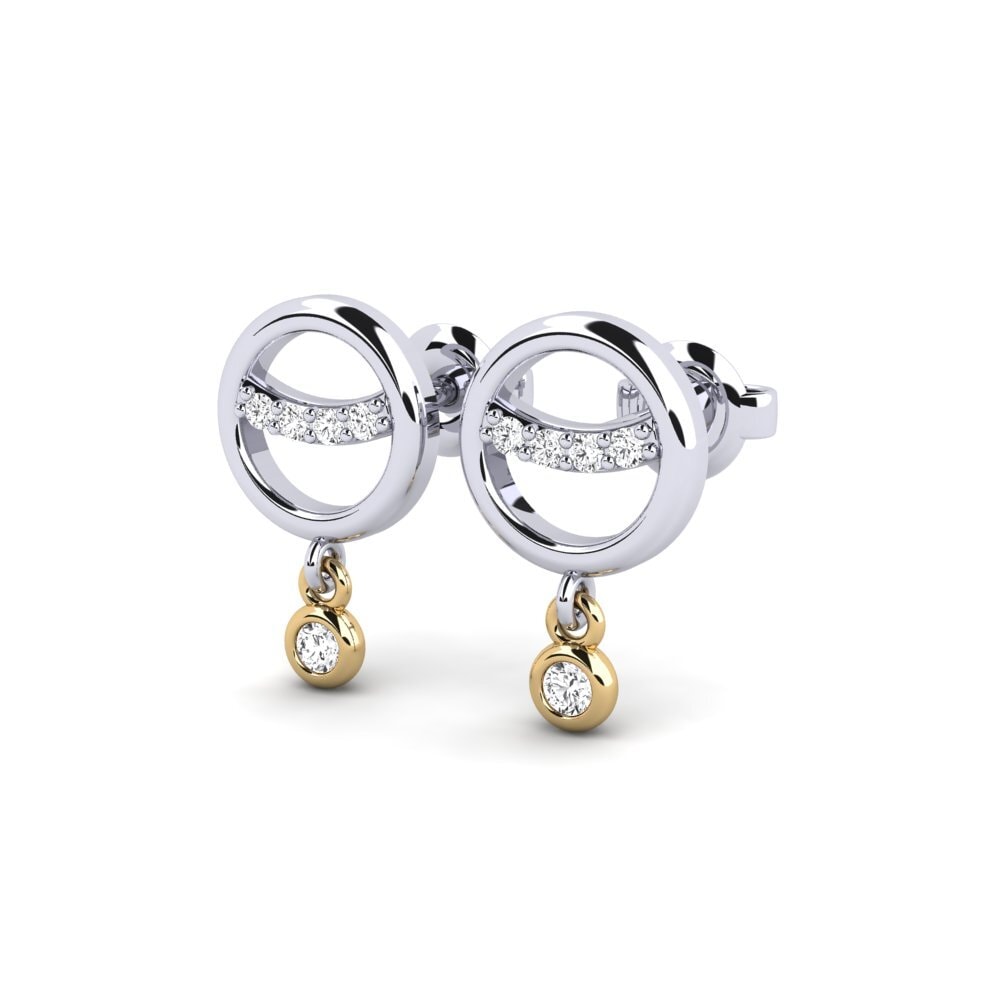 14ct White & Yellow Gold Women's Earring Burigihe