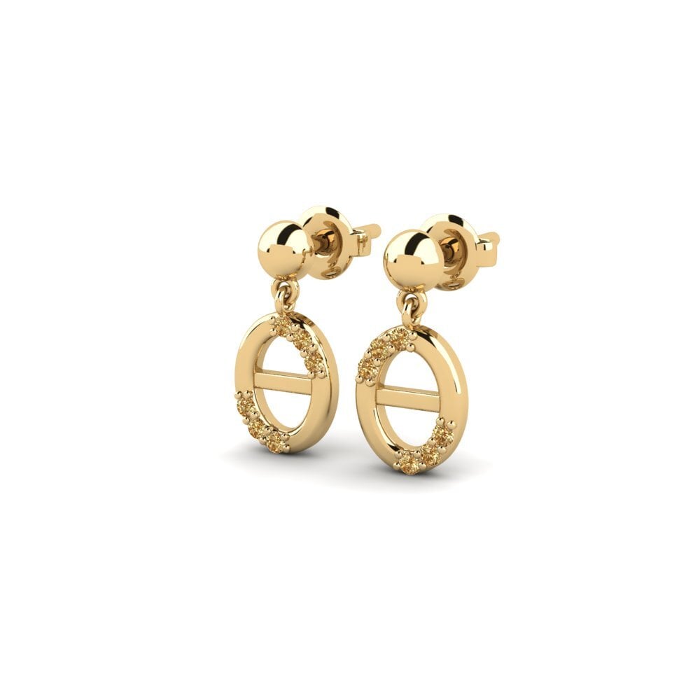 Brown Diamond Women's Earring Corcra