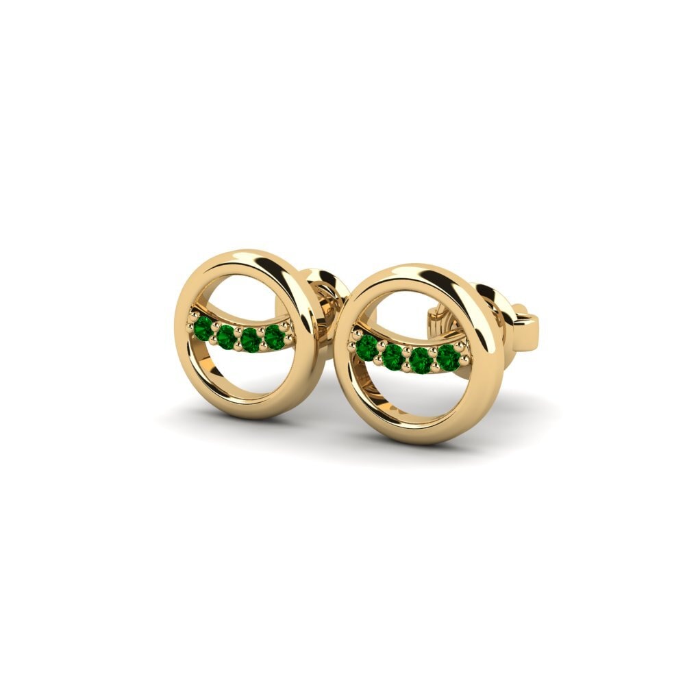 Zircônia Verde Brincos Feminino Dejjem