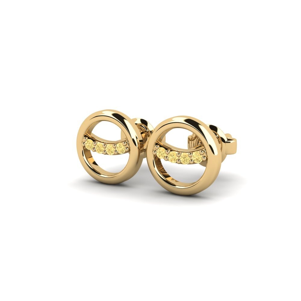 Diamante Amarillo Pendiente de mujer Dejjem