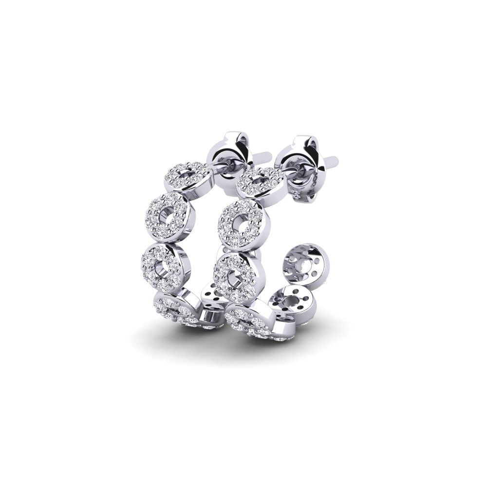14k Oro Blanco Pendiente de mujer Entuziazmo