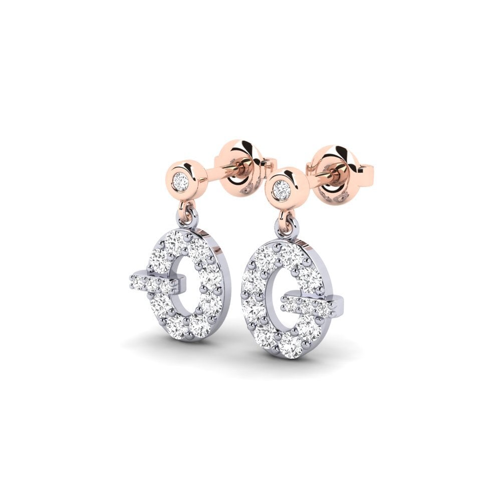 14ct White & Rose Gold Women's Earring Gbemu