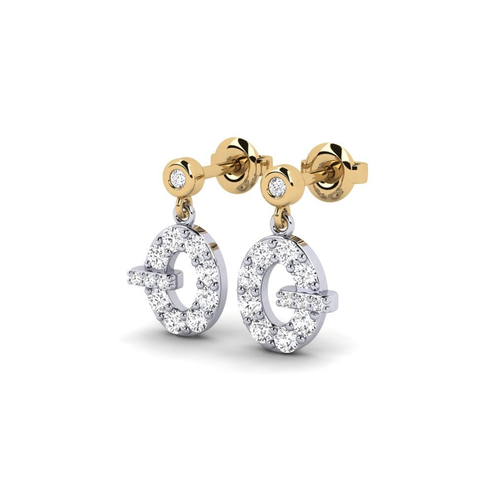 14ct White & Yellow Gold Women's Earring Gbemu