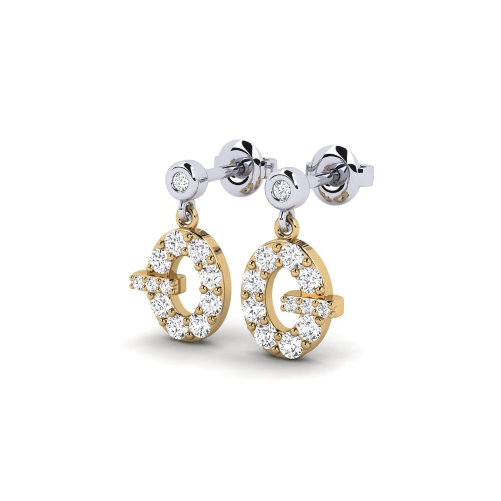 14ct Yellow & White Gold Women's Earring Gbemu