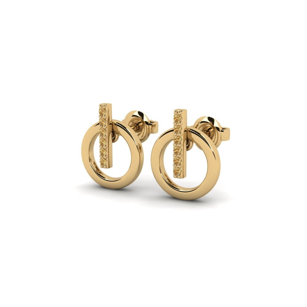 Brown Diamond Women's Earring Glic