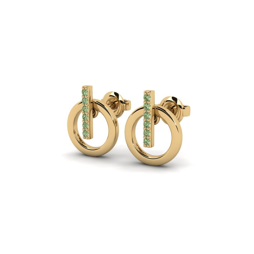 Diamante Verde Pendiente de mujer Glic