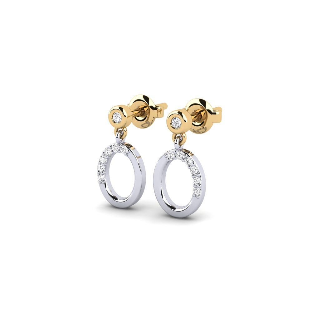 14ct White & Yellow Gold Women's Earring Mfusa