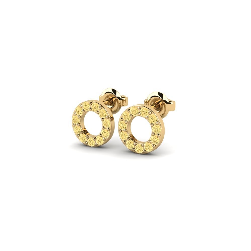 Diamante Amarillo Pendiente de mujer Miira