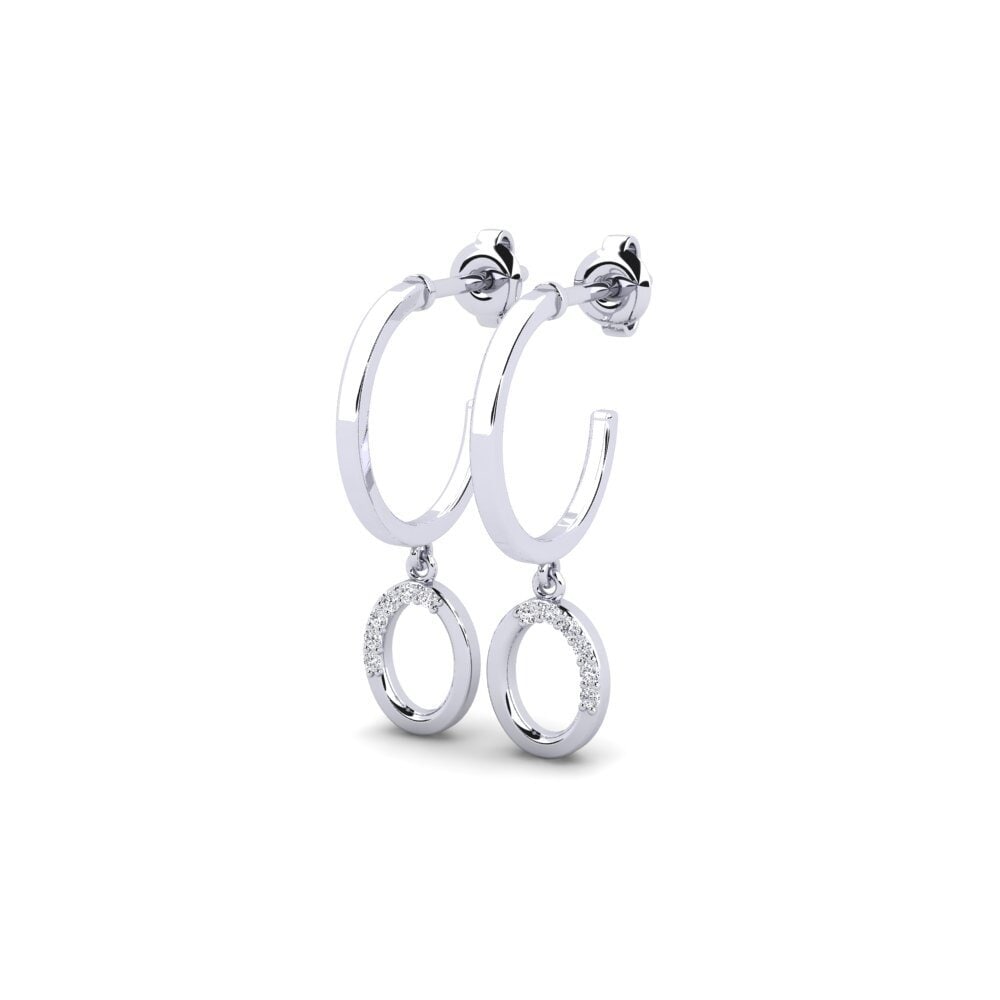 14k Oro Blanco Pendiente de mujer Pherese