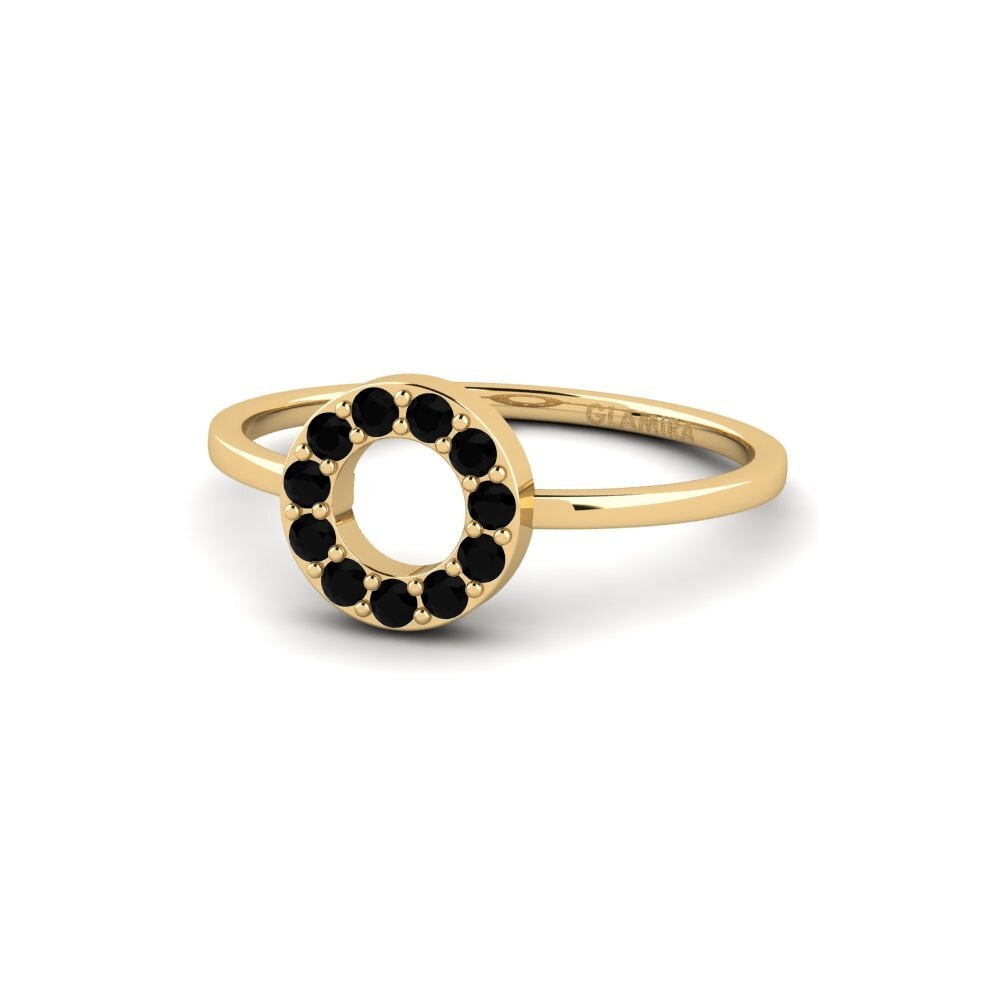 Zafiro negro Anillo Picturam