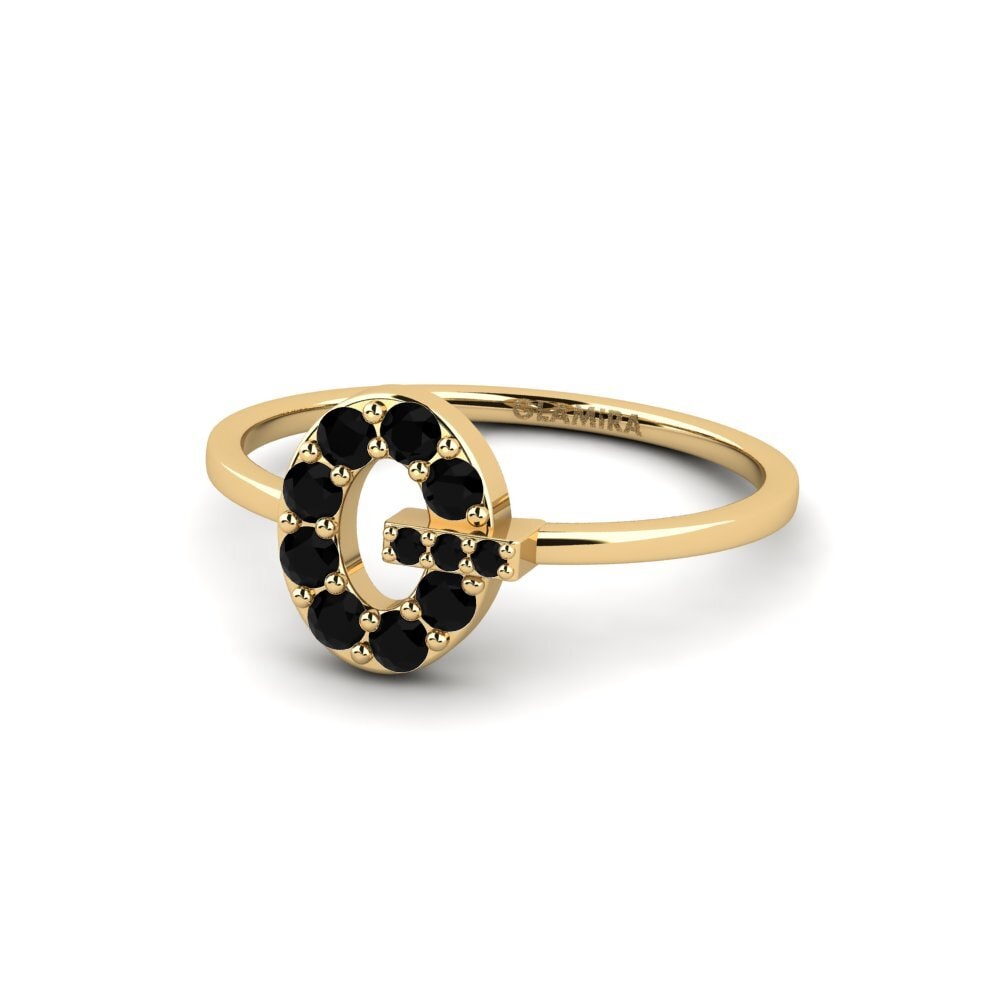 Zafiro negro Anillo Qasqu
