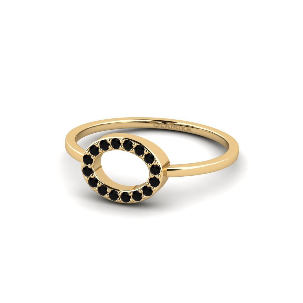 Zafiro negro Anillo Runden