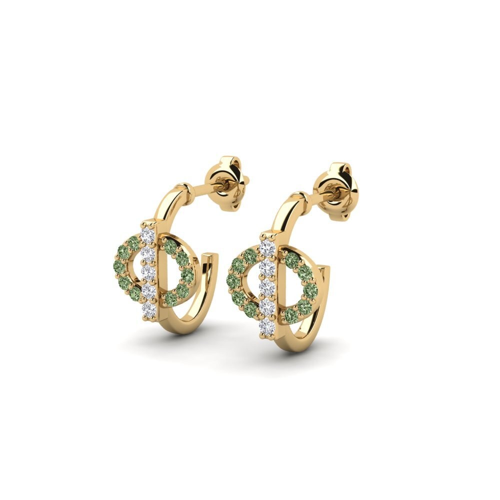 Green Diamond Women's Earring Sider