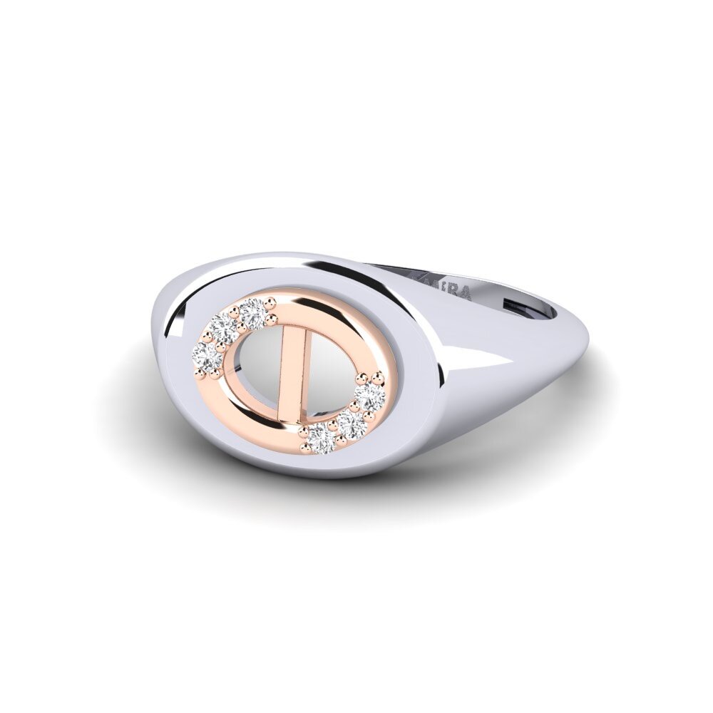 14ct White & Rose Gold Ring Ungu