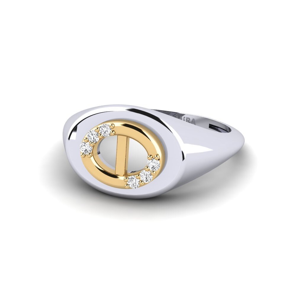 14ct White & Yellow Gold Ring Ungu