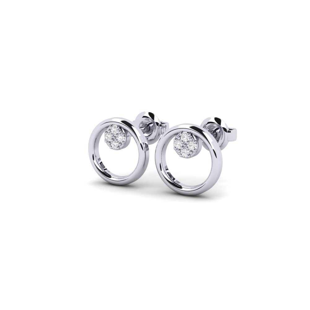 14ct White Gold Women's Earring Visada