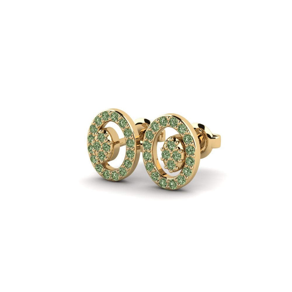 Green Diamond Women's Earring Zeleno