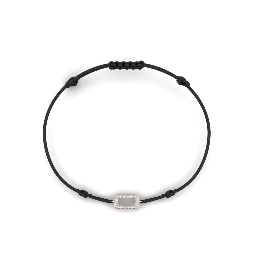 14k Oro Rosa Pulsera de cordón Apelila