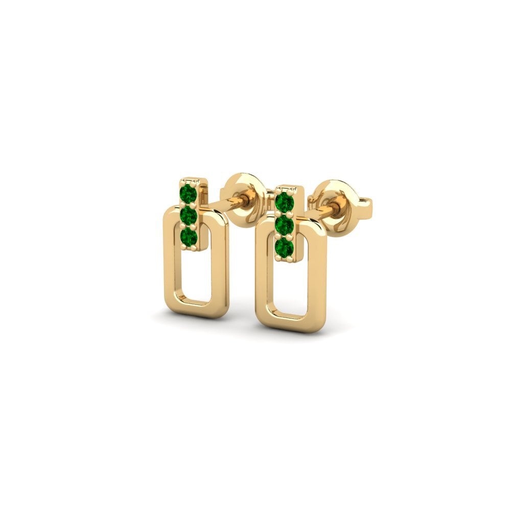 Zircônia Verde Brincos Feminino Arrosa