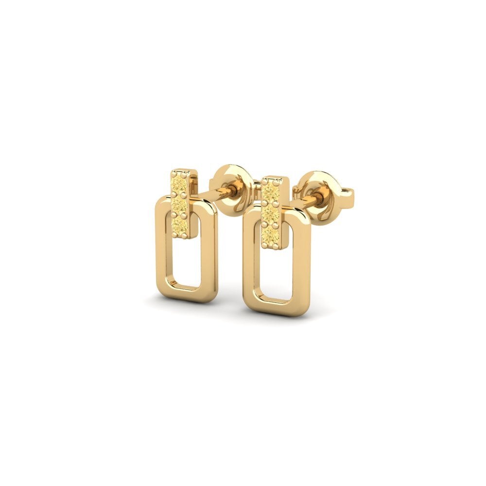 Diamante Amarillo Pendiente de mujer Arrosa