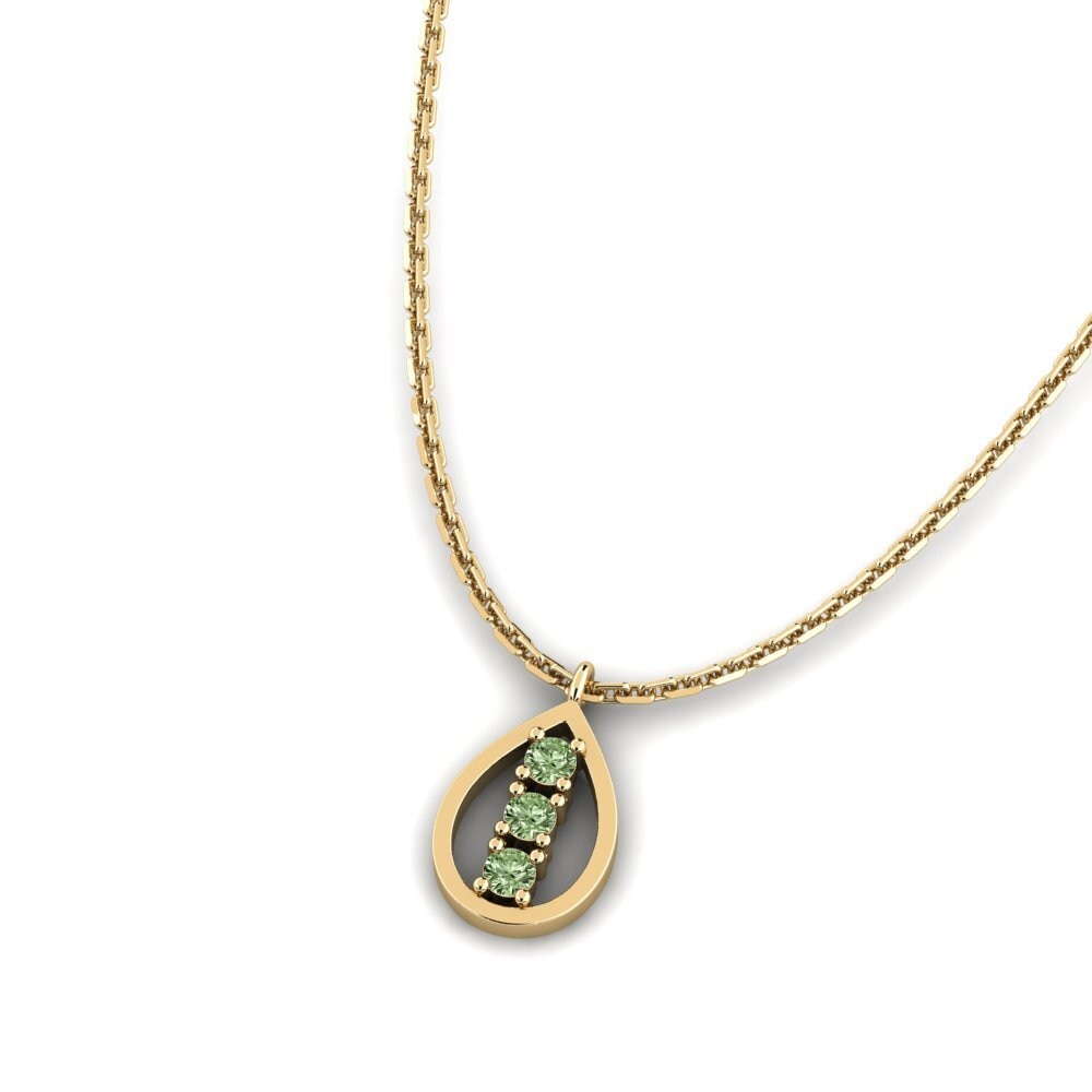 Diamante Verde Collar de Mujer Atkal