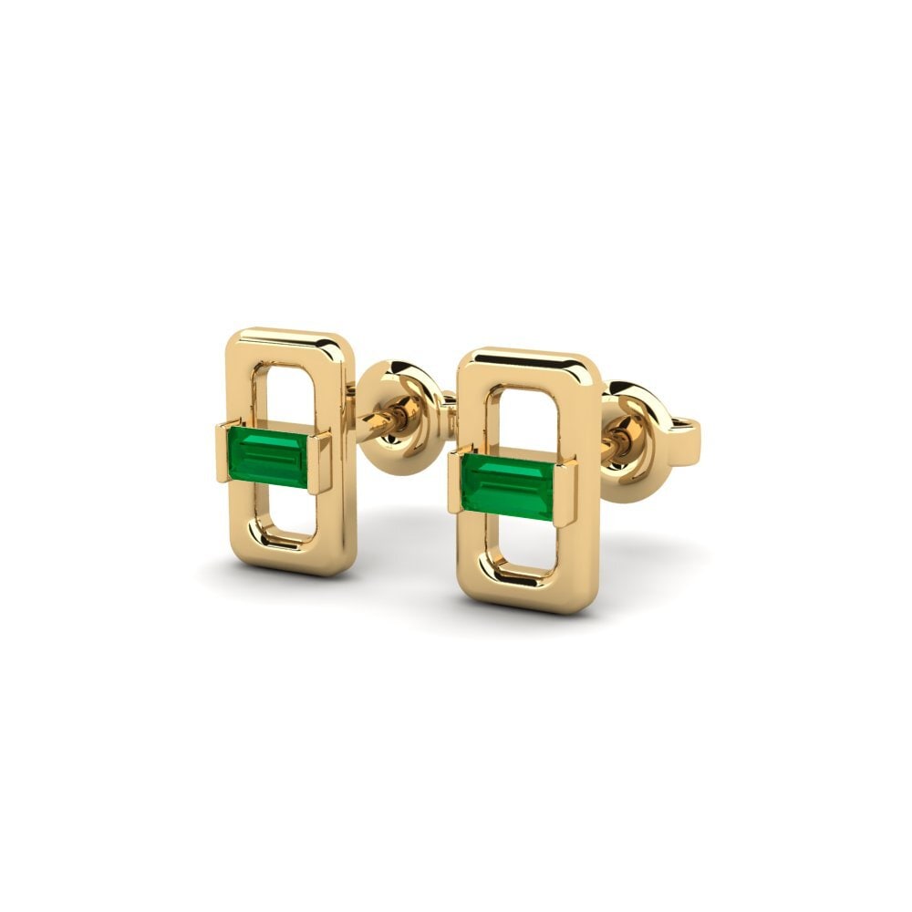 Zircônia Verde Brincos Feminino Bilenman