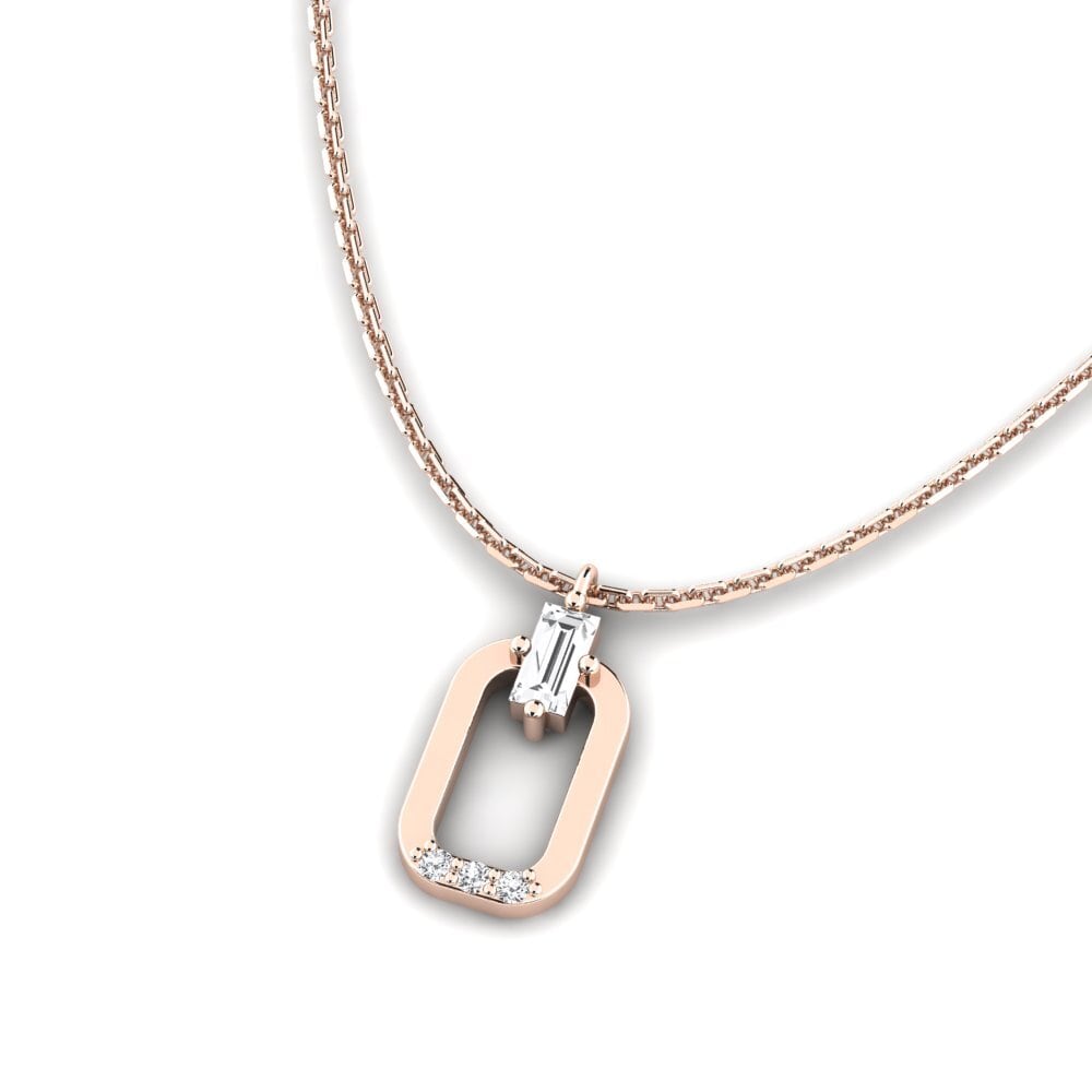 14k Oro Rosa Colgante de Mujer Bleikur