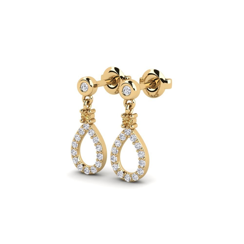 Brown Diamond Women's Earring Csepp