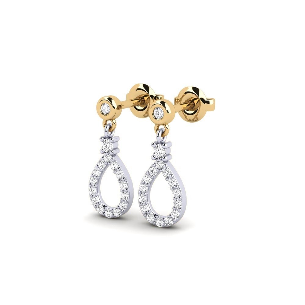 14ct White & Yellow Gold Women's Earring Csepp