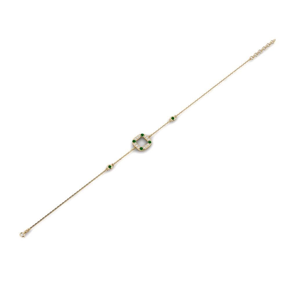 Green Zirconia Women's Bracelet Cuadrado