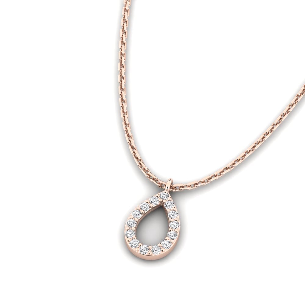 14k Oro Rosa Colgante de Mujer Dette