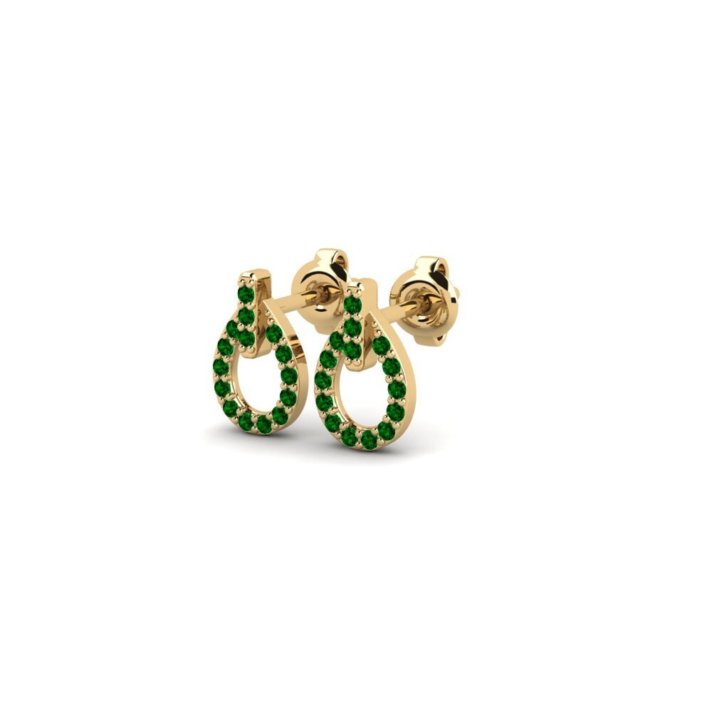 Zircônia Verde Brincos Feminino Dobe