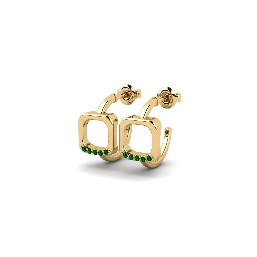 Zircônia Verde Brincos Feminino Enyanja